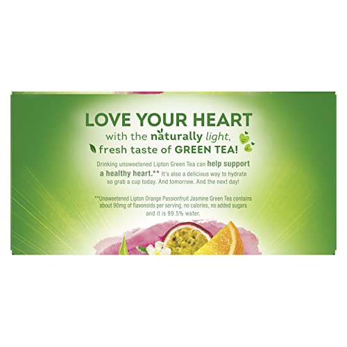 Lipton Green Tea Bags, Blended With Orange, Passionfruit And Jasmine, 20 Ct (6Pk) #TOP4