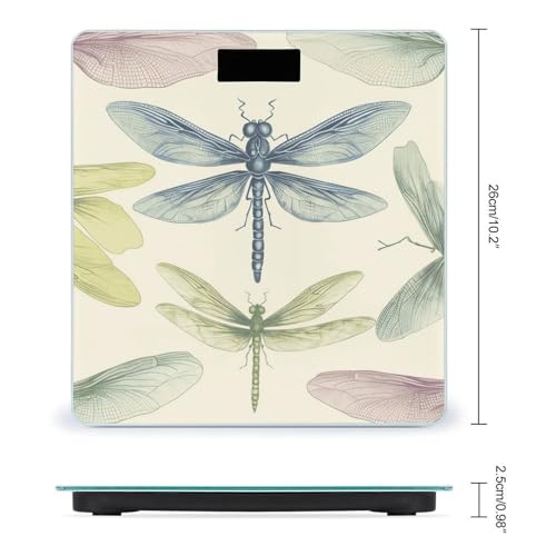 Báscula digital de baño Dragonfly Drawing precisa y elegante miniatura 2