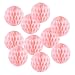 PATIKIL 20cm ハニカムボール ポンポンフラワーボール 10個パックパーティーハンギングペーパーフラワーボールデコレーション誕生日 飾り付け 結婚式ホームバックドロップデコ ライトピンク