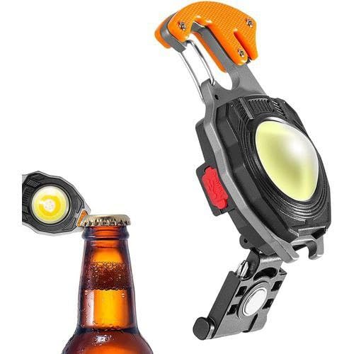Wisied 7-in-1 Rechargeable LED Torch with Electric Lighter, Screwdriver, Bottle Opener & Emergency Magnetic Work Light | High-Power Keychain Flashlight for Camping, Car, Home & Self Defence Gadgets-image-18