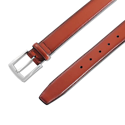Image of MILORDE Men's Genuine Leather Dress Belt, Handmade, 100% Cow Leather, Fashion & Classic Designs for Work Business and Casual