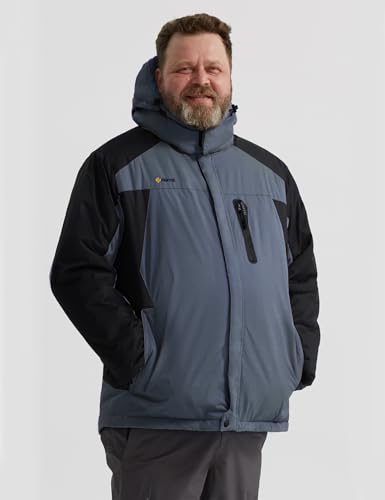 Image of GEMYSE Men's Ski Snow Jacket Warm Winter Waterproof Coat Snowboard Rain Jacket Hooded Windproof Windbreaker