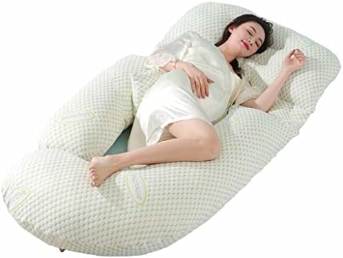 Maternity Pillow Pregnancy Pillow for Sleep, Maternity Side Sleep Aid Pillow – Fatigue Relief, Cotton Body Pillow (Color : Green, Size : 180x80cm)