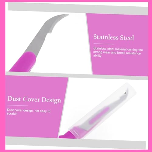 Image of Artonezt 4 Pcs Seam Rippers Razor Stitch Ripper Seam Cutters Thread Remover Tool Embroidery Thread Cutter Curved Blade with Cover for Sewing Crafting Knitting Crochet