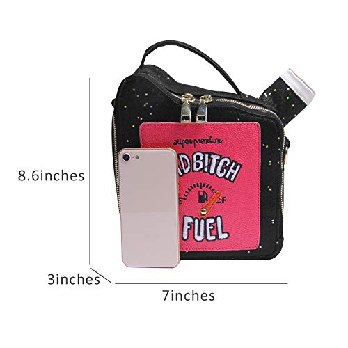 KUANG! Women's Fashion Sequin Crossbody Bag - Fun Gasoline Handbag Shoulder Bag for Women3