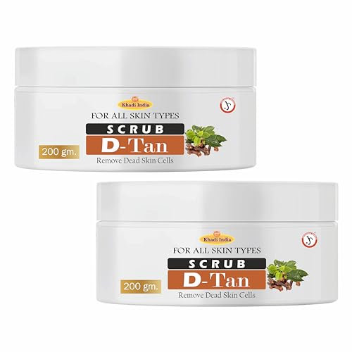 Image of Khadi 100% Pure & Herbal D-Tan Scrub - Skin Brightening & Tan Removal Face & Body Exfoliator - 400g