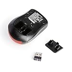 Amazon Basics 2.4 GHz Optical Wireless Mouse for Laptop and Computer, USB Nano Receiver, Red - Image 4