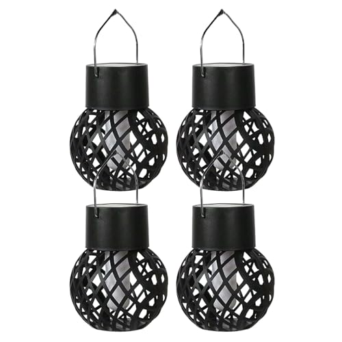 Linterna solar para exteriores, 4 lámparas de camping impermeables, luces LED decorativas montadas en la pared con clips para decoración de paisaje, mesa, jardín