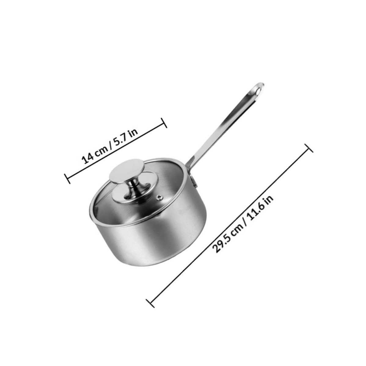 TOPBATHY Pentola per Latte in Acciaio Inox Coperchio, Manico