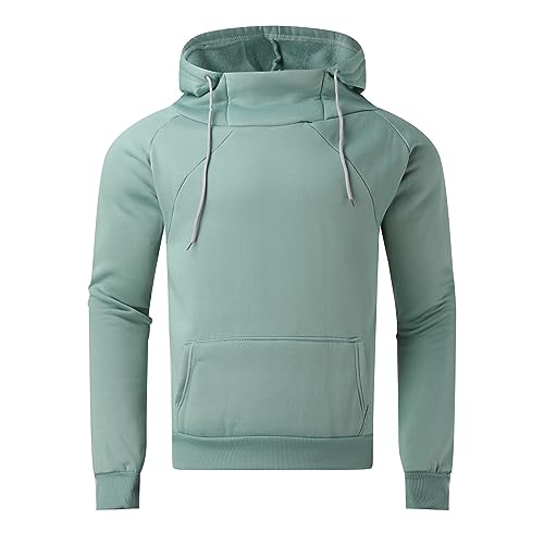 Hoodies for Men,Mens Hoodies Drawstring Cowl Neck Pullover Oversized Long Sleeve Athletic Y2K Hoodie Sweatshirts with Pocket3