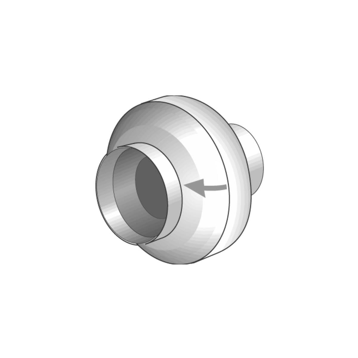 Helios L-RRK 100 Radial-Rohrventilator DN100, aus Kunststoff (60008)