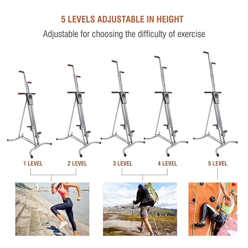 Scalatore verticale – Telaio in acciaio resistente per allenamento completo del corpo, attrezzatura per la perdita di peso