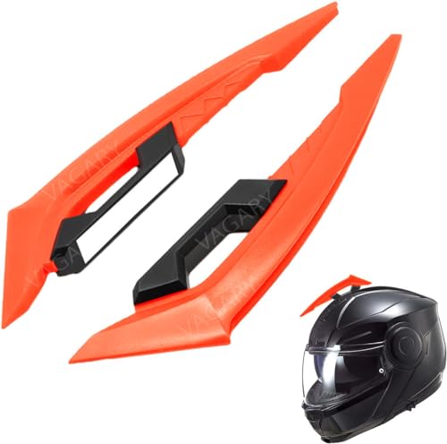 Image of Vagary Wing Side Helmet Spoiler Aerodynamic Wing Dynamic Helmet Accessories, Helmet Punks, Helmet Wings (Orange)