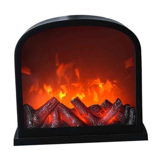 JECOMPRIS 1 Set Fireplace LED Lamp with Realistic Flame Effect Cozy Decorative Light for Bedrooms Living Room and Holiday Decor Accent