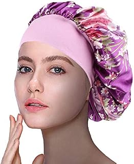 1Pack/2Packs/4Packs Luxury Wide Band Satin Bonnet Cap Comfortable Night Sleep Hat Hair Loss