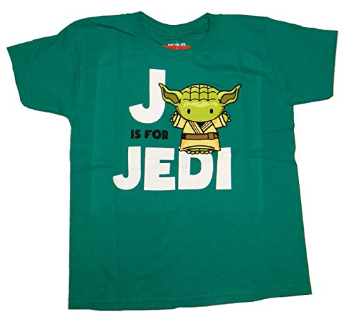 J is for Jedi Cute Yoda Toddler Kids Cotton T-Shirt - Green (3T)