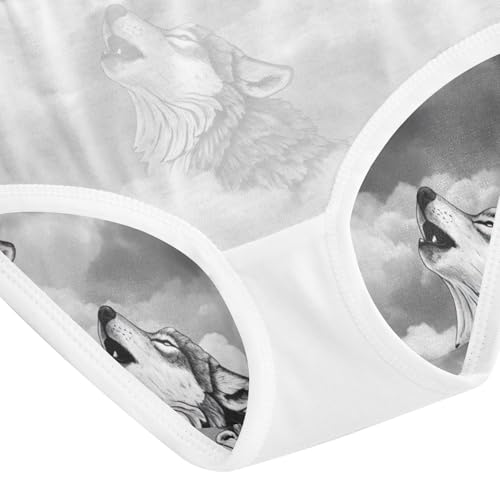 Cool Wolf Gray Toddler Girls Panties, Girls' Underwear, 2T–8 Years4