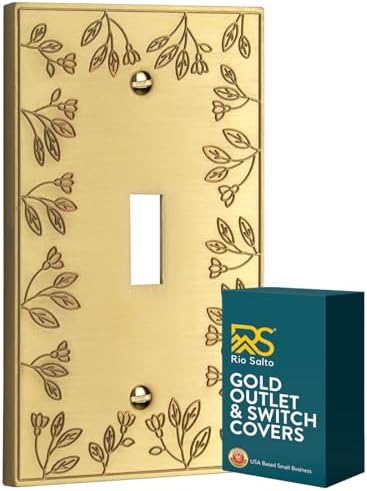 Rio Salto Light Switch Cover Plate Gold Toggle Switch Plate 1 Gan...