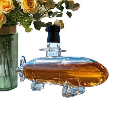 Arrovarp Decanter Whisky | Botella de vino con escultura submarina | Decantador decorativo esculpido en 3D para camping, viajes, inauguración de la casa, boda, bar, fiesta