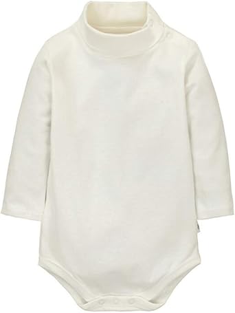 CuteOn Baby Unisex Cotton Long-Sleeve Bodysuits Solid Turtleneck Onesies