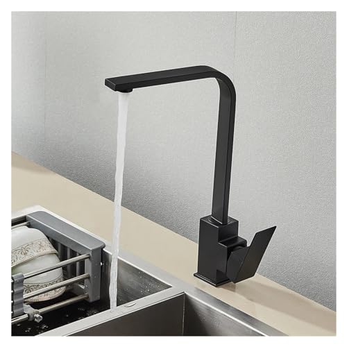 Mélangeur pivotant 360 degrés nickel robinet cuisine carré