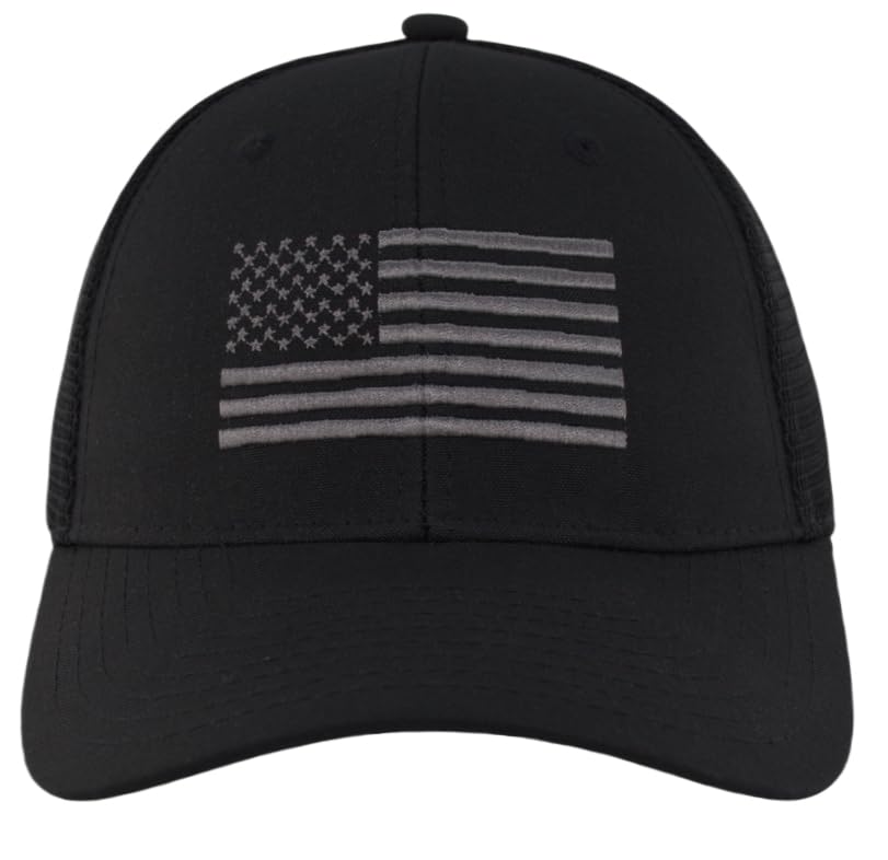 Image of American Flag Trucker Cap, Regular & XL-3XL, Big Head Snapback Patriotic Baseball Hat (Up to Size 8)