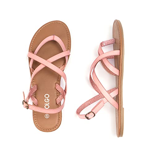 Image of Colgo Women's Summer Strappy Flat Sandals, Adjustable Casual Fisherman Sandal with Open Toe Slingback Gladiator Sandals
