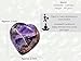Dreamy Amethyst Crystal Heart Palm Stone - Pocket Massage Worry Stone for Natural Body Chakra Balancing, Reiki Healing and Crystal Grid