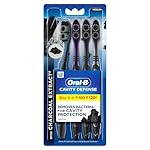 Oral B Cavity Defense 123 Black Toothbrush � Medium (Pack of 4)