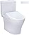 TOTO WASHLET+ Aquia IV Two-Piece Elongated Dual Flush 1.28 and 0.9 GPF Toilet with S7A Contemporary Bidet Seat, Cotton White - MW4464736CEMFGN#01