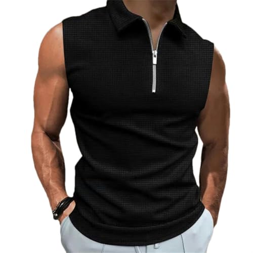 Débardeur d'été sans manches pour homme, le maillot zippé confortable pour la chaleur