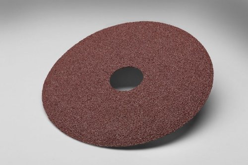 3M 381C Coated Aluminum Oxide Brown Fibre Disc - Fiber Backing - 80 Grit - Medium - 4 in Diameter - 7/8 in Center Hole - 20104 [PRICE is per CASE]
