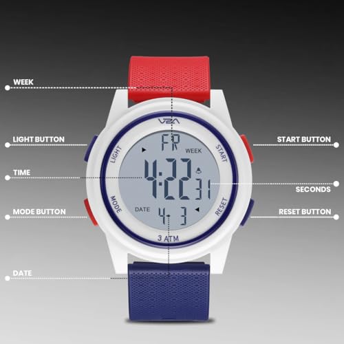Image of V2A Nova X 2810 Digital Watch for Kids & Teens | Large Easy-Read Display | Alarm Stopwatch Backlight | TPU Sport Strap | 30M Water Resistant | Boys Girls Everyday Watch