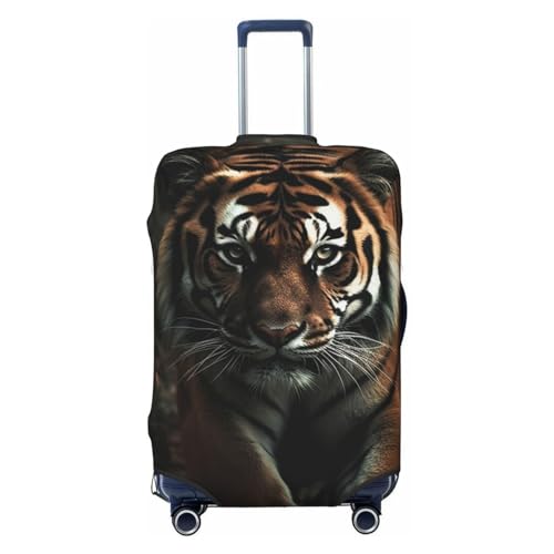 Travel Luggage Protector Cover Wild Animals Tiger Suitcase Covers for Luggage Fashion Washable Elastic Luggages Cover Protector Scratch Resistant Travel Essentials Suitcase Cover Fits 18-32 Inch