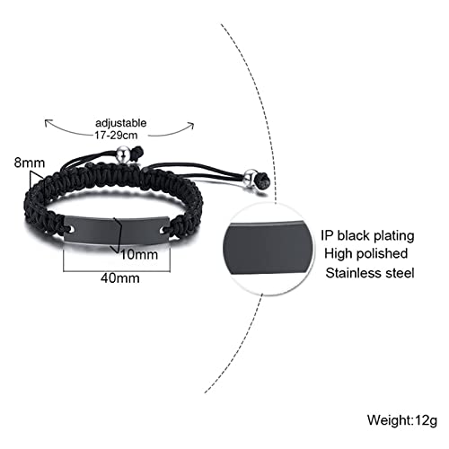 Mprainbow Custom Personalized Morse Code Secrect Message Adjustable Handmade Braided Link Bracelet For Men Women Fantastict Gift For Mom Dad Daughter Son Lover Friends #TOP2