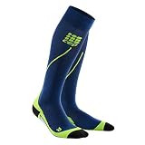 CEP – RUN SOCKS 2.0 für Damen | Lange Laufsocken mit Kompressionswirkung in blau / grün | Größe III