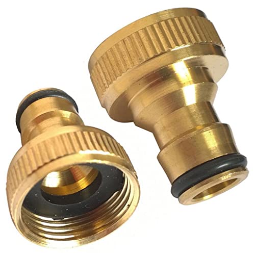 3/4 Inch Threaded Brass Tap Adaptor Garden Water Hose Quick Pipe Connector. Practical Design #TOP5