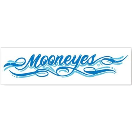 Amazon ムーンアイズ Mooneyes ピンストライプステッカー 転写 Mooneyes Pinstripe Sticker ブルー Dm 174 ステッカー デカール 車 バイク