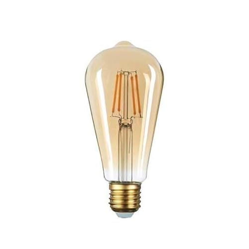 SILAMP Ampoule LED E27 Filament 6W ST64 Edison - Blanc Chaud 2300K - 3500K