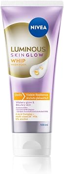 NIVEA Luminous Skin Glow Whip Wash Foam, Face Cleanser with Vitamin C, 100ml