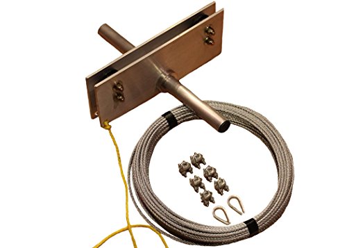 200\' Zip Line Kit, Trolley, Cable Ride for Backyard Excitement, 200ft Zipline, Heavy Duty 350 lbs Capacity, fun for All Ages! Made in USA! New Years Special! Free Tensioning Kit and Tire Bumper