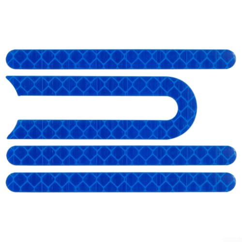 Juego de 4 pegatinas reflectantes para scooter eléctrico, para mejorar la seguridad para modelos M365 Pro (azul)