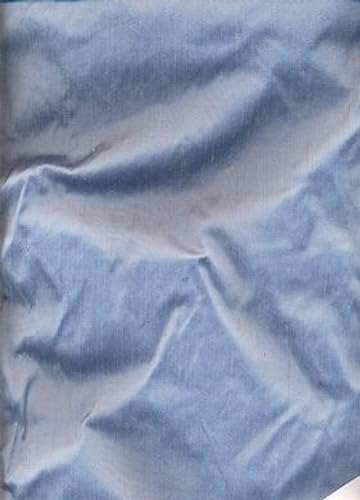 Tissu en soie Dupioni bleu grisâtre au mètre largeur 137 cm pour vêtement et rideau de luxe