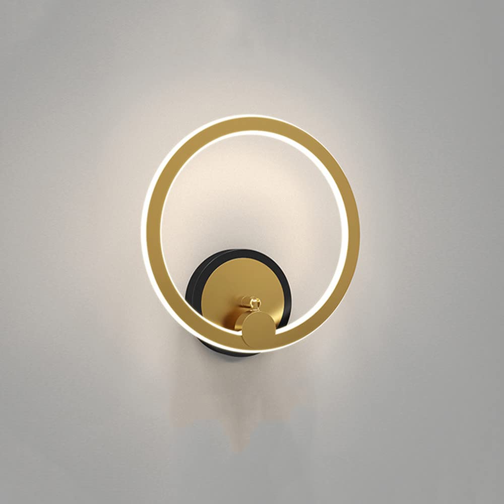 Applique murale LED ronde dorée pour éviter l'éblouissement - 7