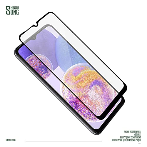 Verre trempé Galaxy A23 noir à impression soie pour une couverture complète et invisible. - 5