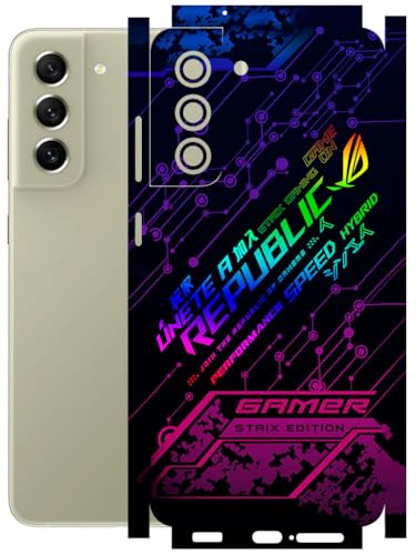 Image of AtOdds - Full Body Back Screen Guard Protector Film - Lamination Wrap Skin Sticker Compatible with Samsung Galaxy S21 FE (5G) | Scratchproof Matte Finish (Gamer)