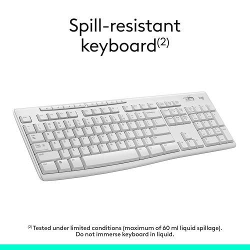 Image of Logitech MK270 Wireless Keyboard and Mouse Combo for Windows, 2.4 GHz Wireless, Compact Mouse, 8 Multimedia and Shortcut Keys, 2-Year Battery Life, for PC, Laptop - White