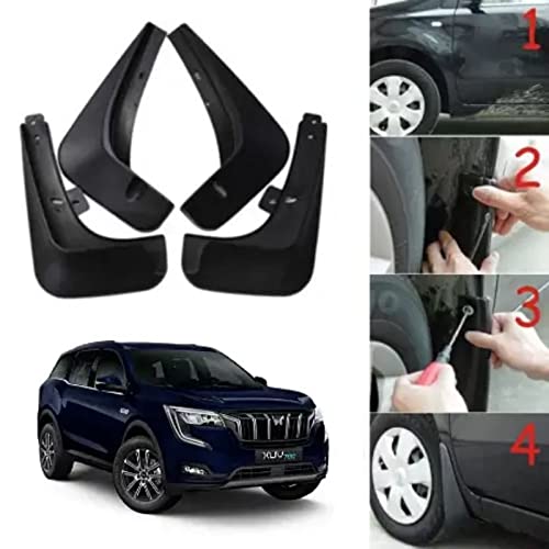 Image of Oshotto (O.E.M Fitting Cup Type) Mud Flap /Splash Guard Compatible with XUV 700 (2021-2023) (Set of 4pc)