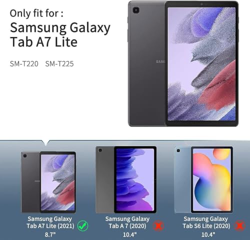 Image of M Cart 360 Degree Rotate PU Leather Stand Flip Case Cover for Samsung Galaxy Tab A7 Lite 8.7 inch 2021 (SM-T220 / T225 (Midnight Blue)