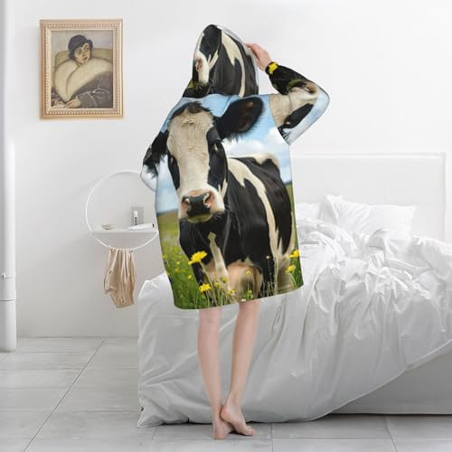 Couverture surdimensionnée imprimé vache en matière douce de qualité - 5